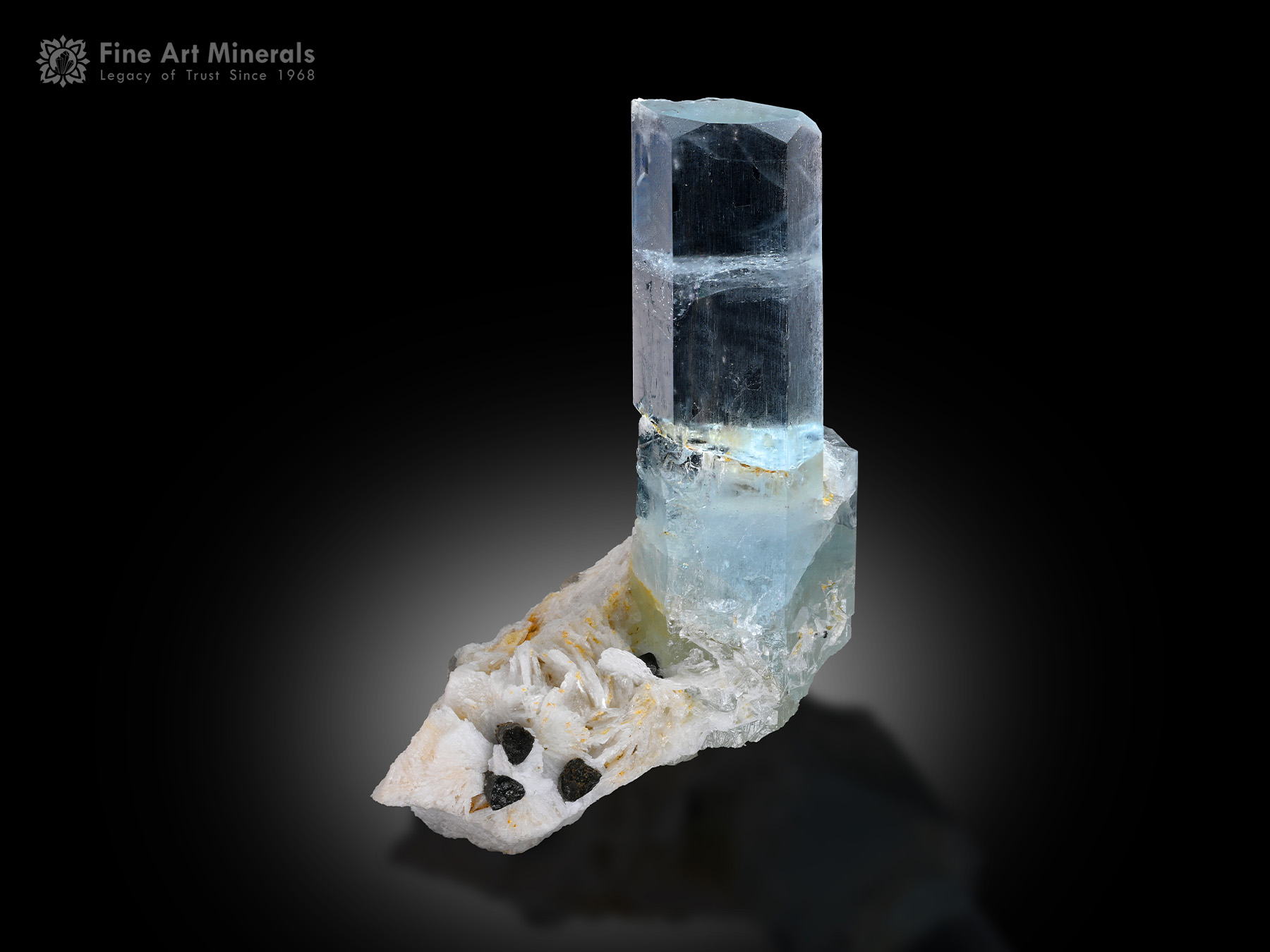 Aquamarine with Schorl from Pakistan