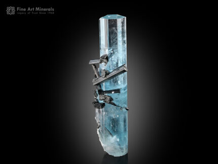 Aquamarine with Schorl