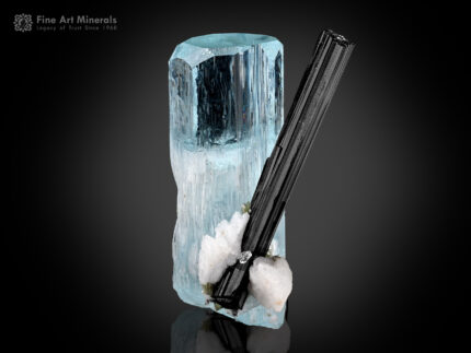 Aquamarine with Schorl