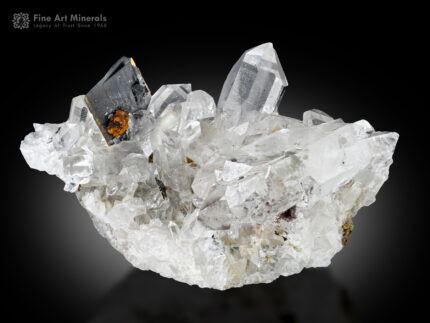 Brookite with Limonite and Quartz