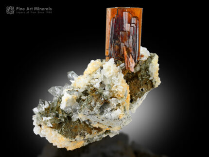 Brookite with Quartz