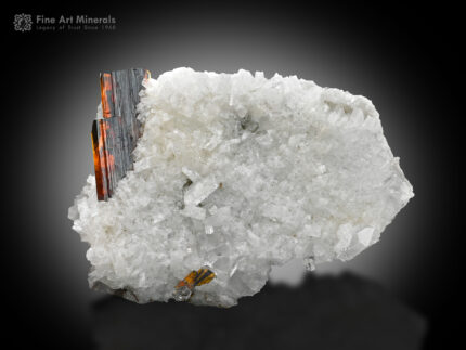 Brookite with Quartz