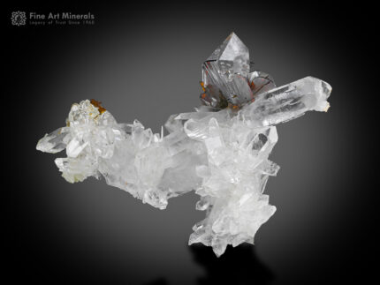 Brookite with Quartz