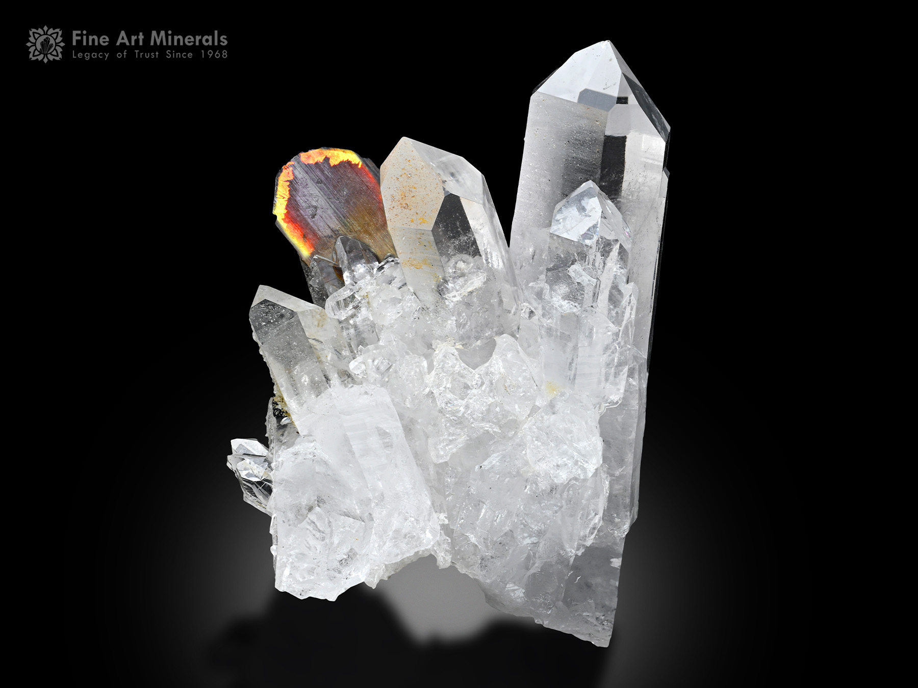 Brookite with Quartz