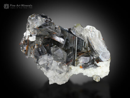 Brookite with Quartz