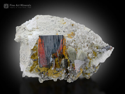 Brookite with Quartz