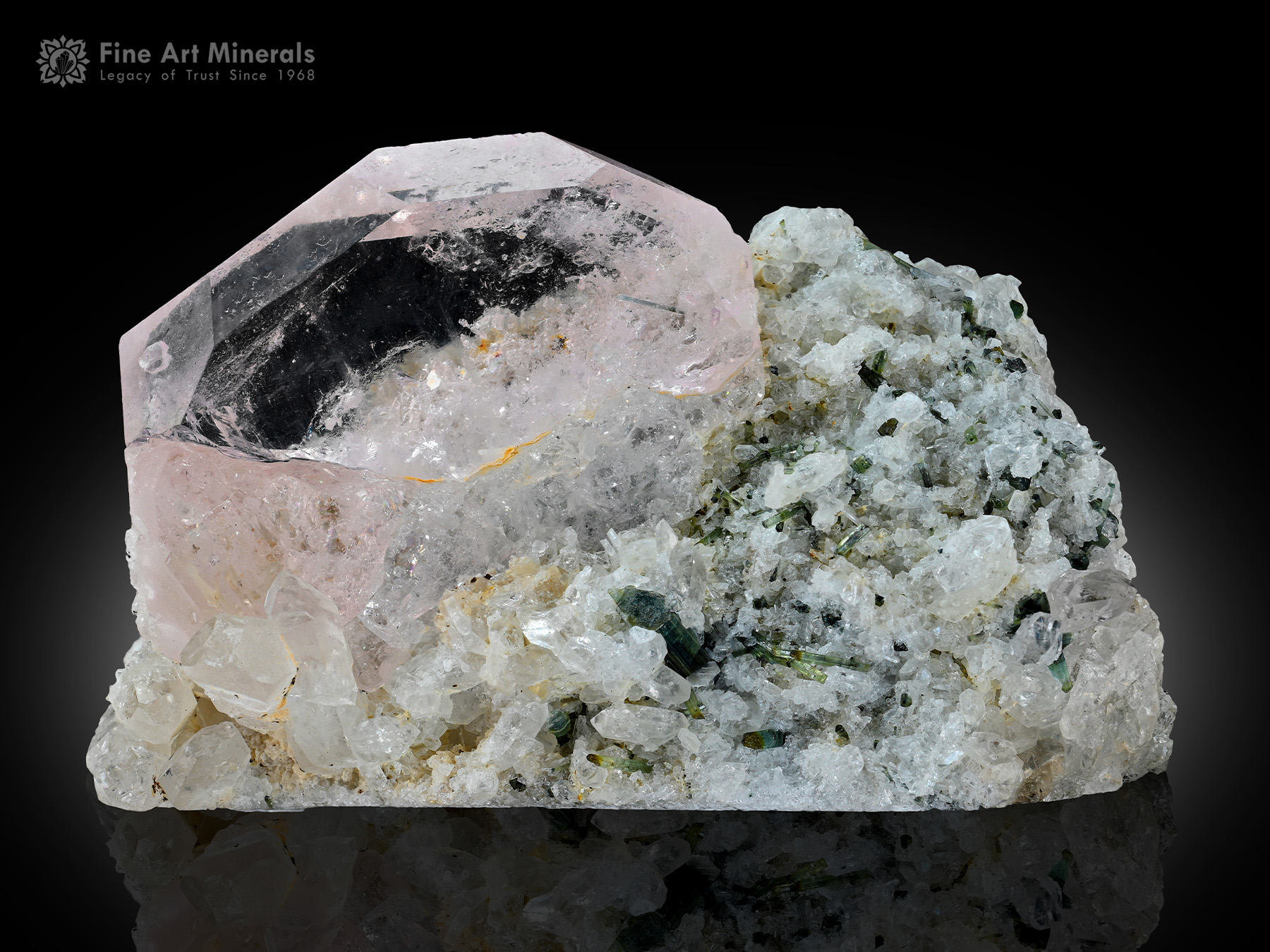 Morganite on Matrix