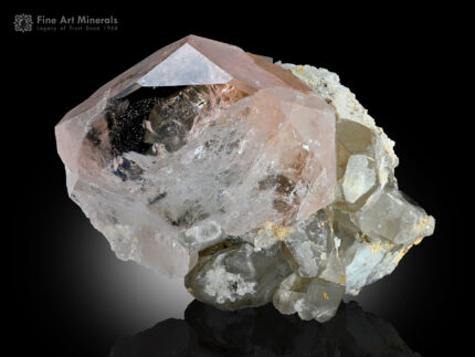 Morganite with Quartz