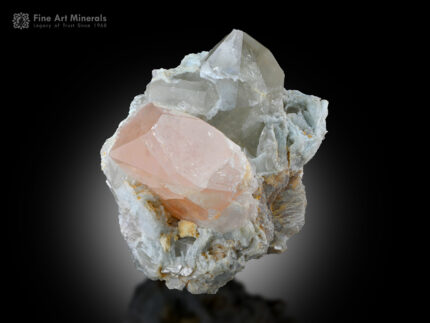 Morganite with Quartz