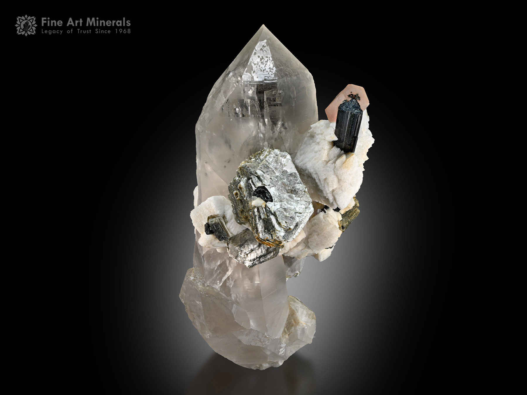 Quartz with Apatite and Schorl