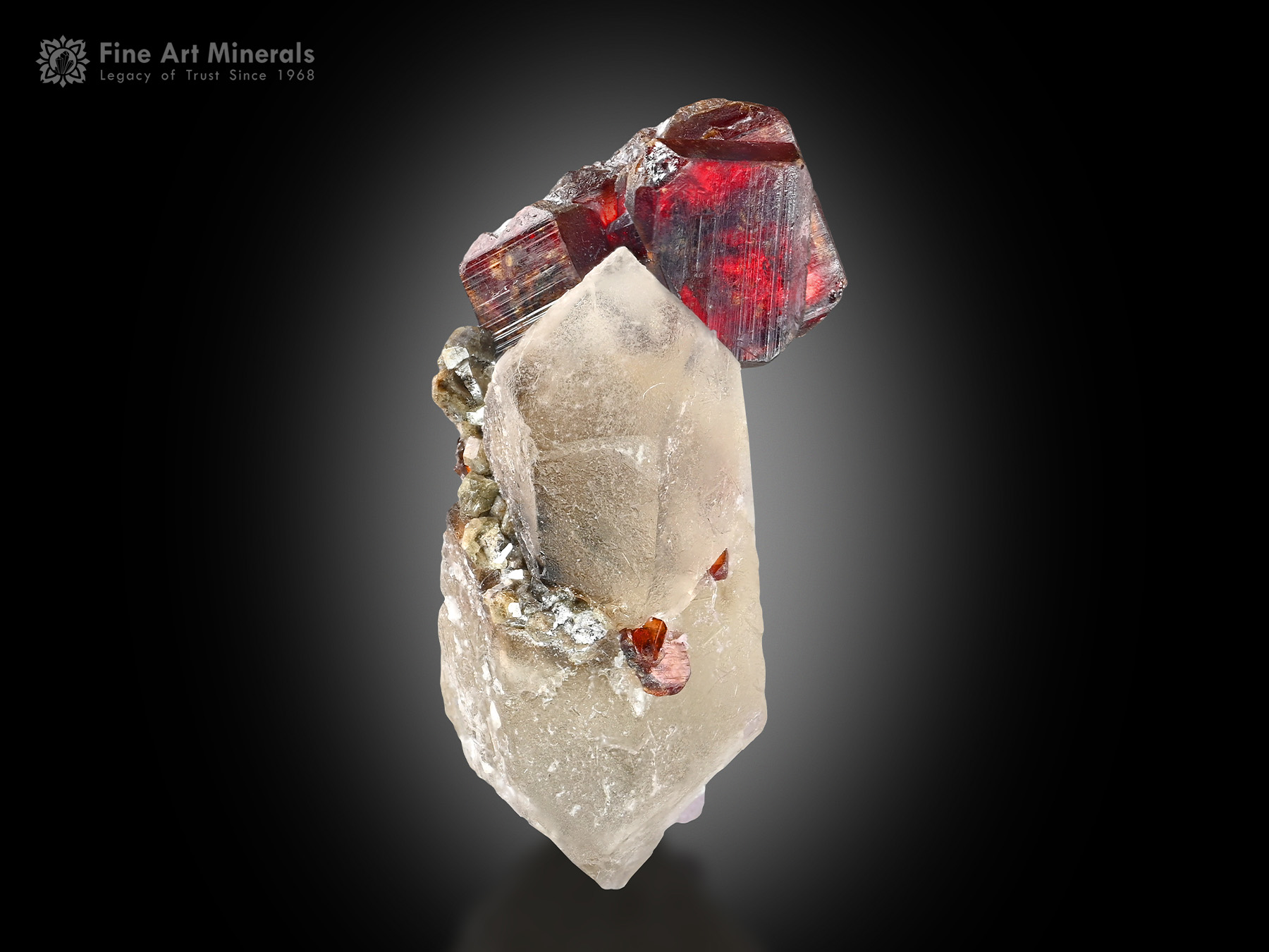 Tantalite-(Mn) with Quartz.