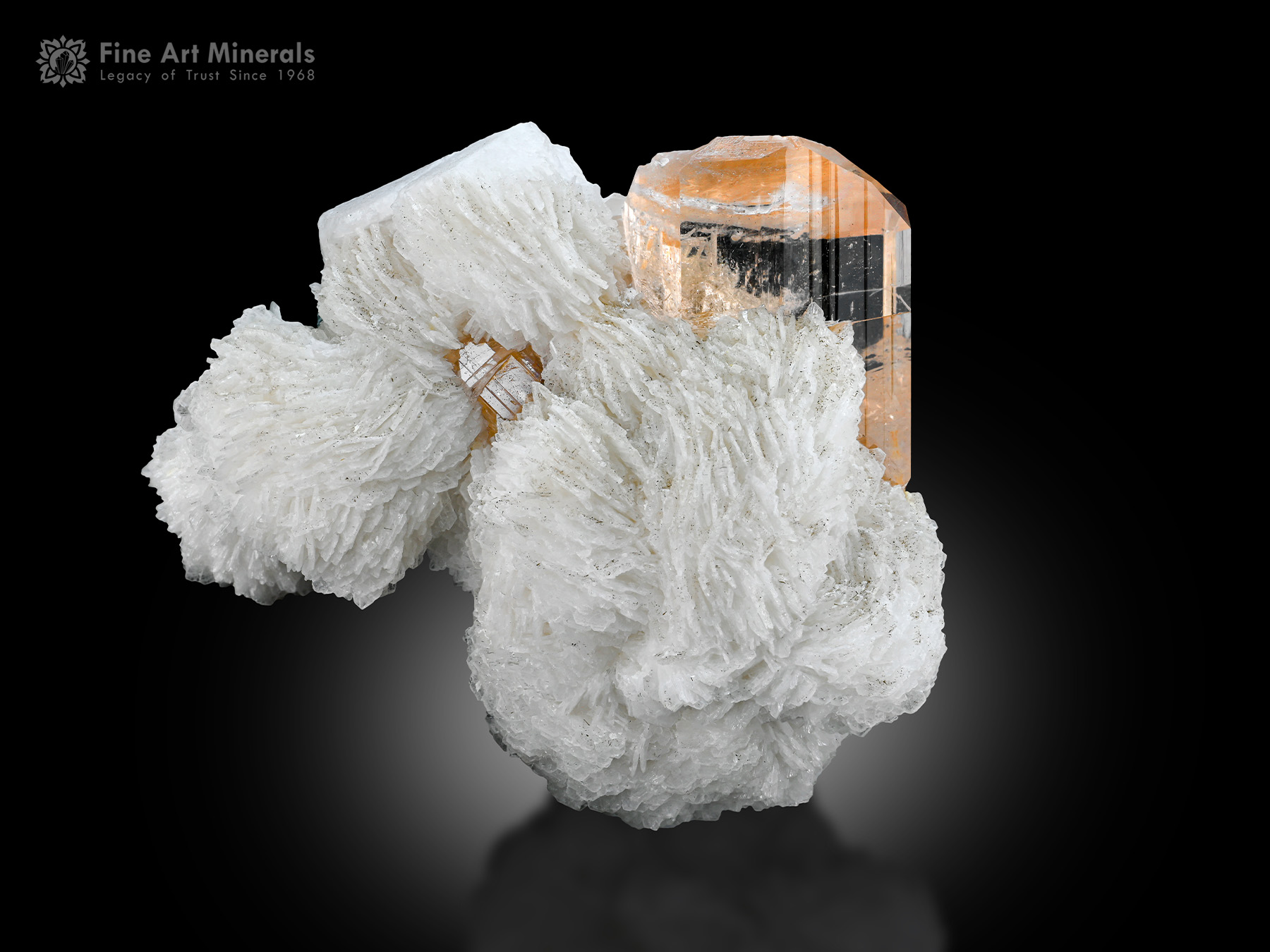 Topaz with Cleavelandite and Fluorite