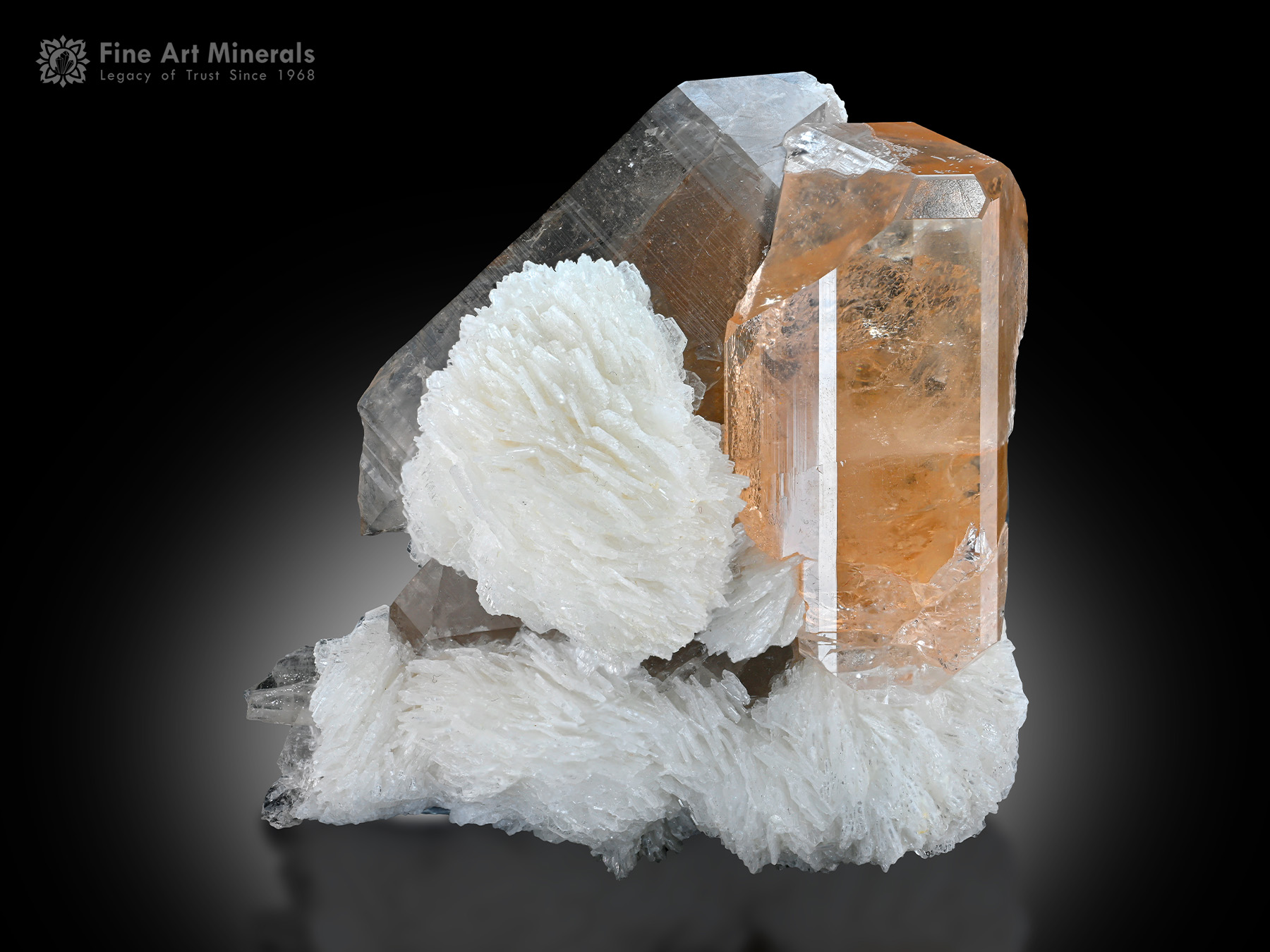 Topaz with Quartz and Cleavelandite