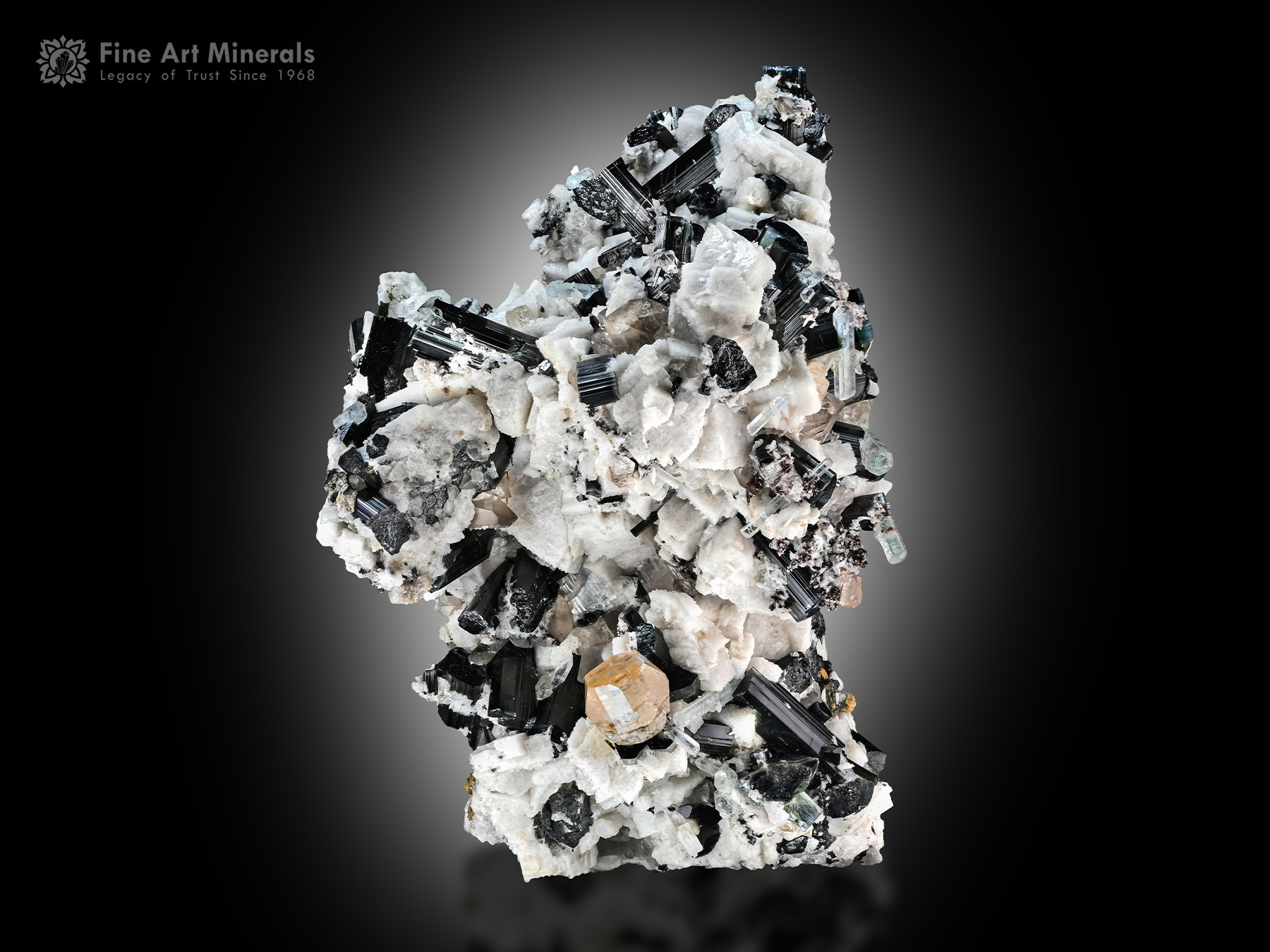 Topaz with Cleavelandite and Fluorite