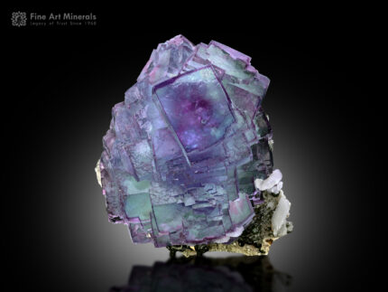 Phantom Fluorite with Albite from China