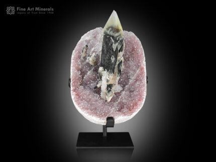 A beautiful combination of Calcite with Amethyst from Uruguay.