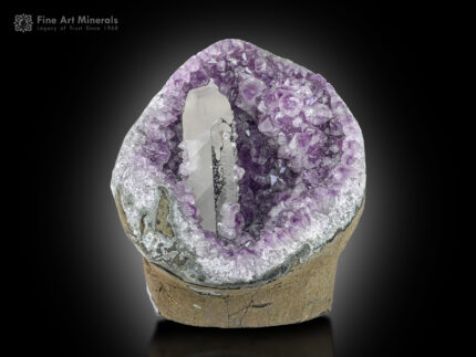 Decorative Specimen featuring Calcite with Amethyst from Uruguay.