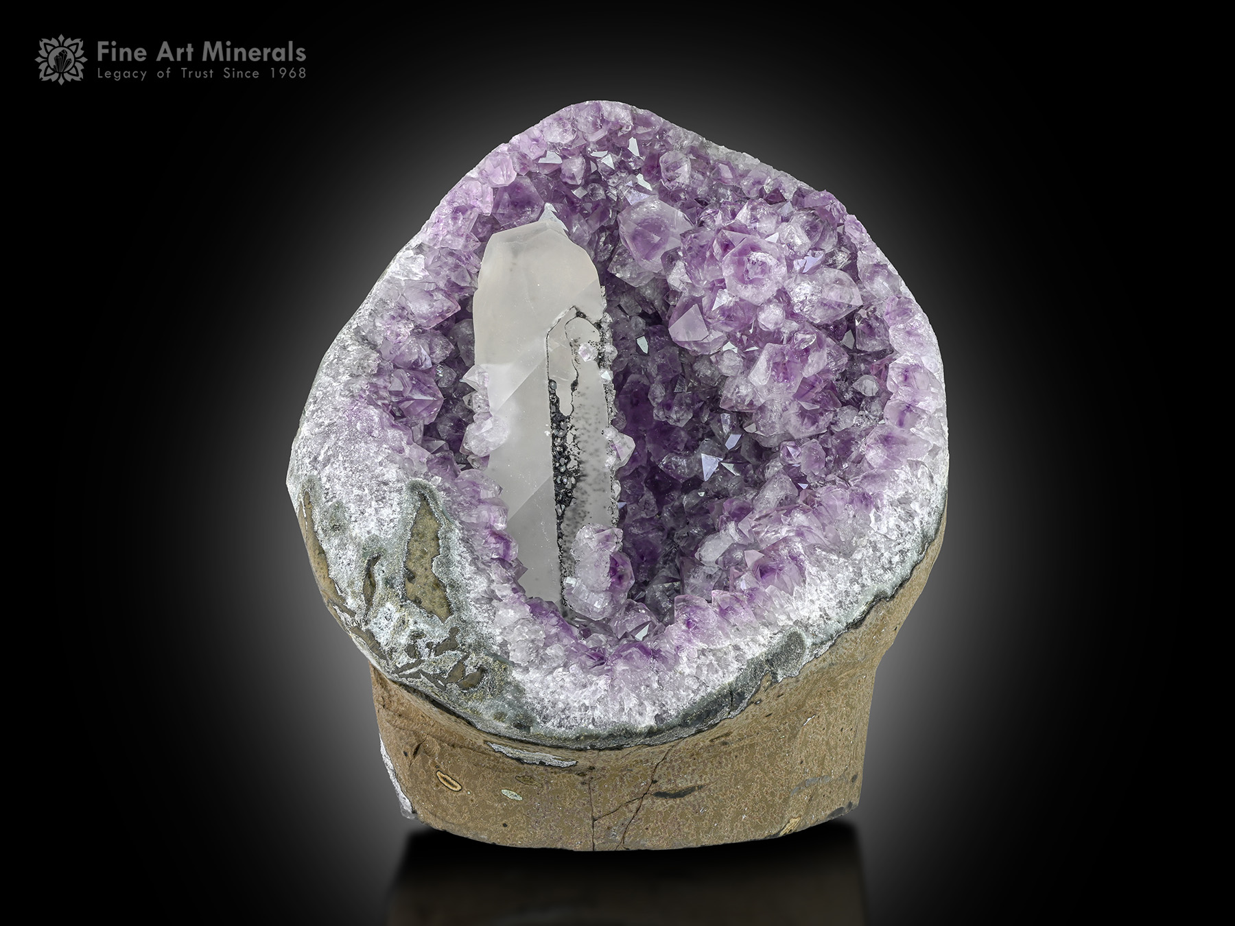 Decorative Specimen featuring Calcite with Amethyst from Uruguay.