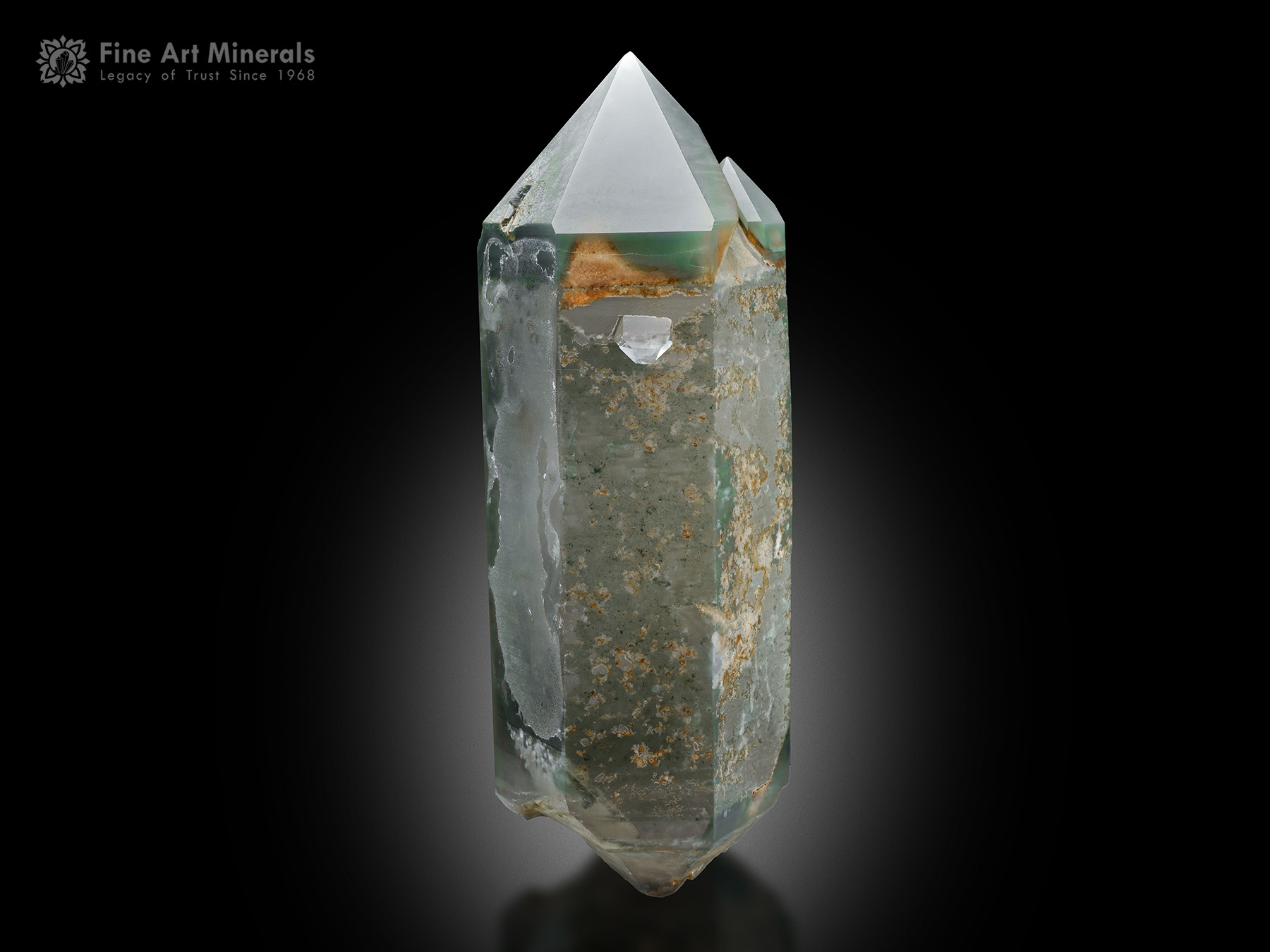 Double terminated floater Chlorine Quartz from Skardu, Pakistan