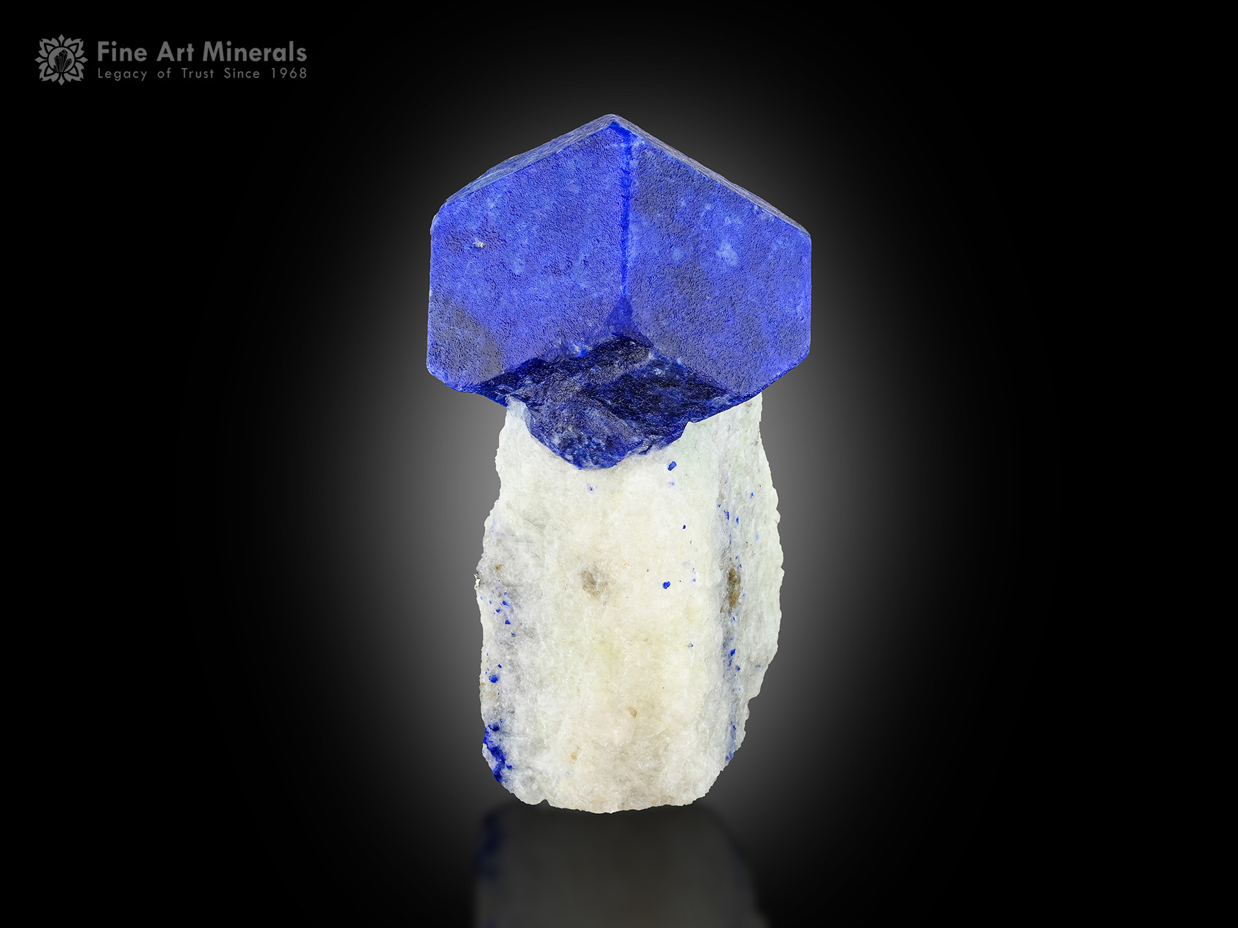 Lazurite on Matrix from Ladjuar Medam, Sar-e-Sang, Kuran wa Munjan District, Badakhshan, Afghanistan.