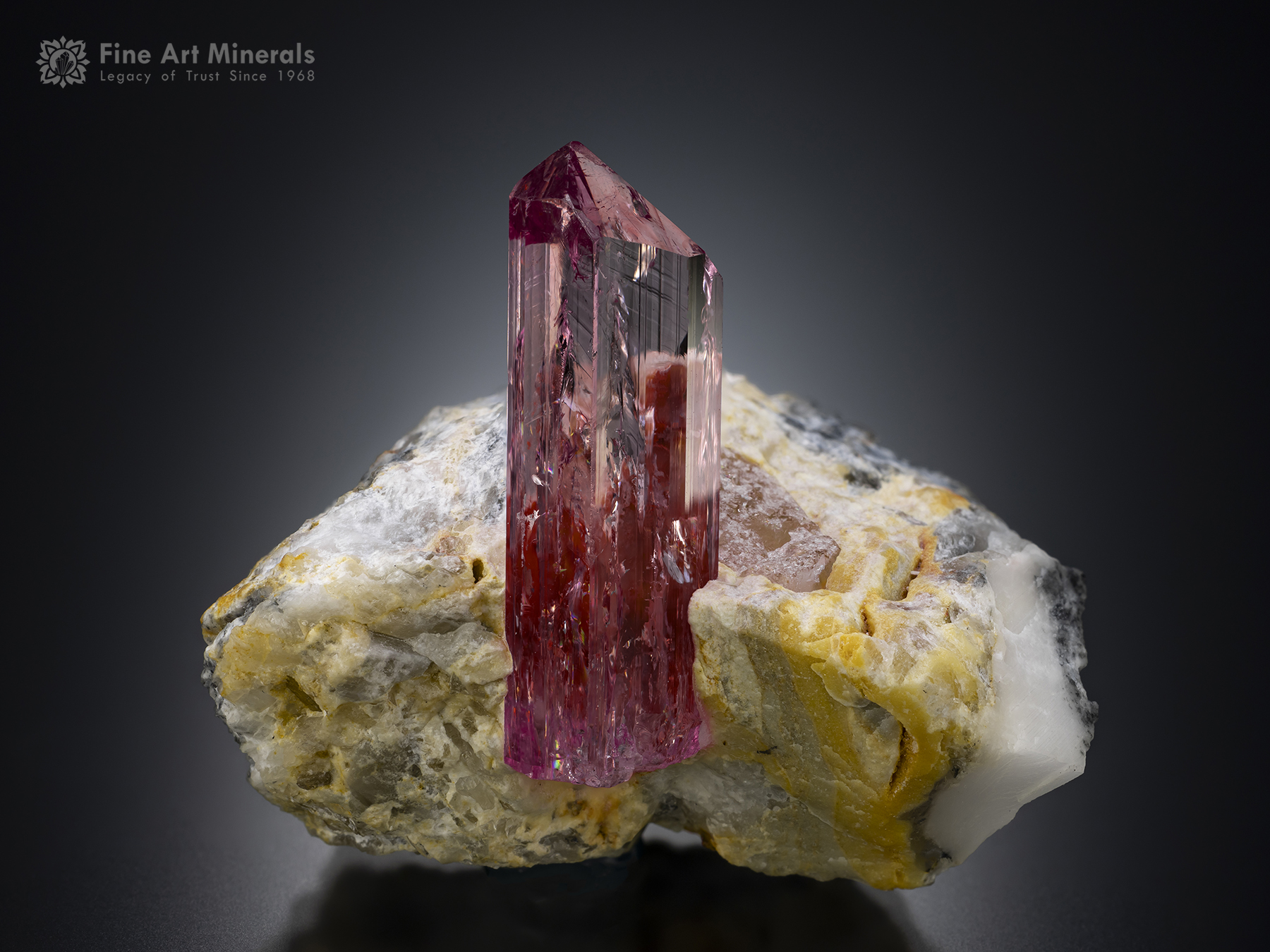 Pink Topaz on Matrix from Katlang Pakistan