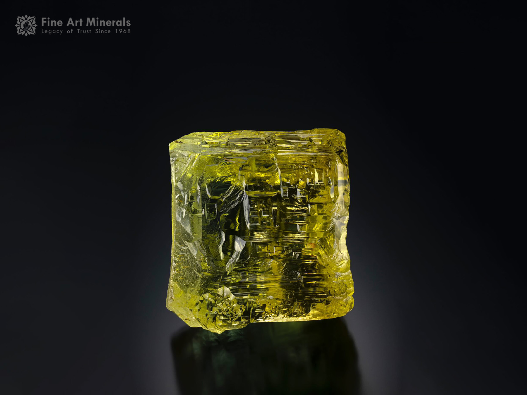 Yellow Crystal of Beryl var. Heliodor from Ukraine